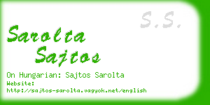sarolta sajtos business card